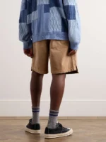 Distressed Panelled Denim Shorts - 1