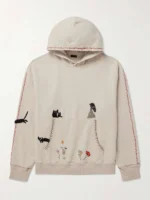 Embroidered Cotton-Jersey Hoodie