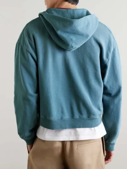 Garment-Dyed Cotton-Jersey Hoodie - 1