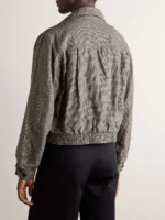 Houndstooth Linen Blouson Jacket - 12