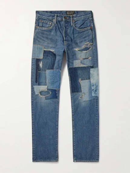 Kapital Distressed Patchwork Jeans