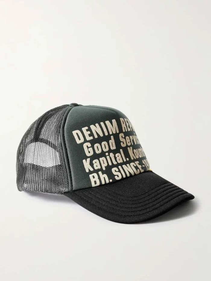 Printed Scuba and Mesh Trucker Cap